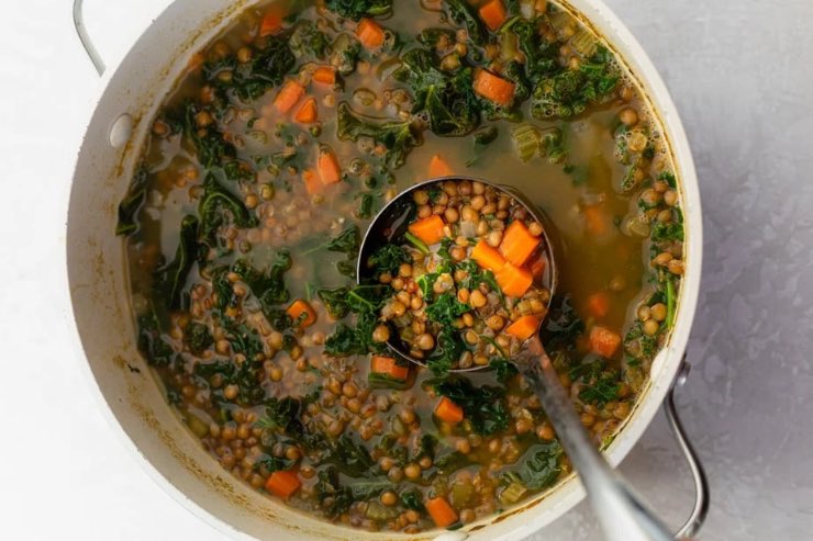 Zuppa lenticchie e cavolo