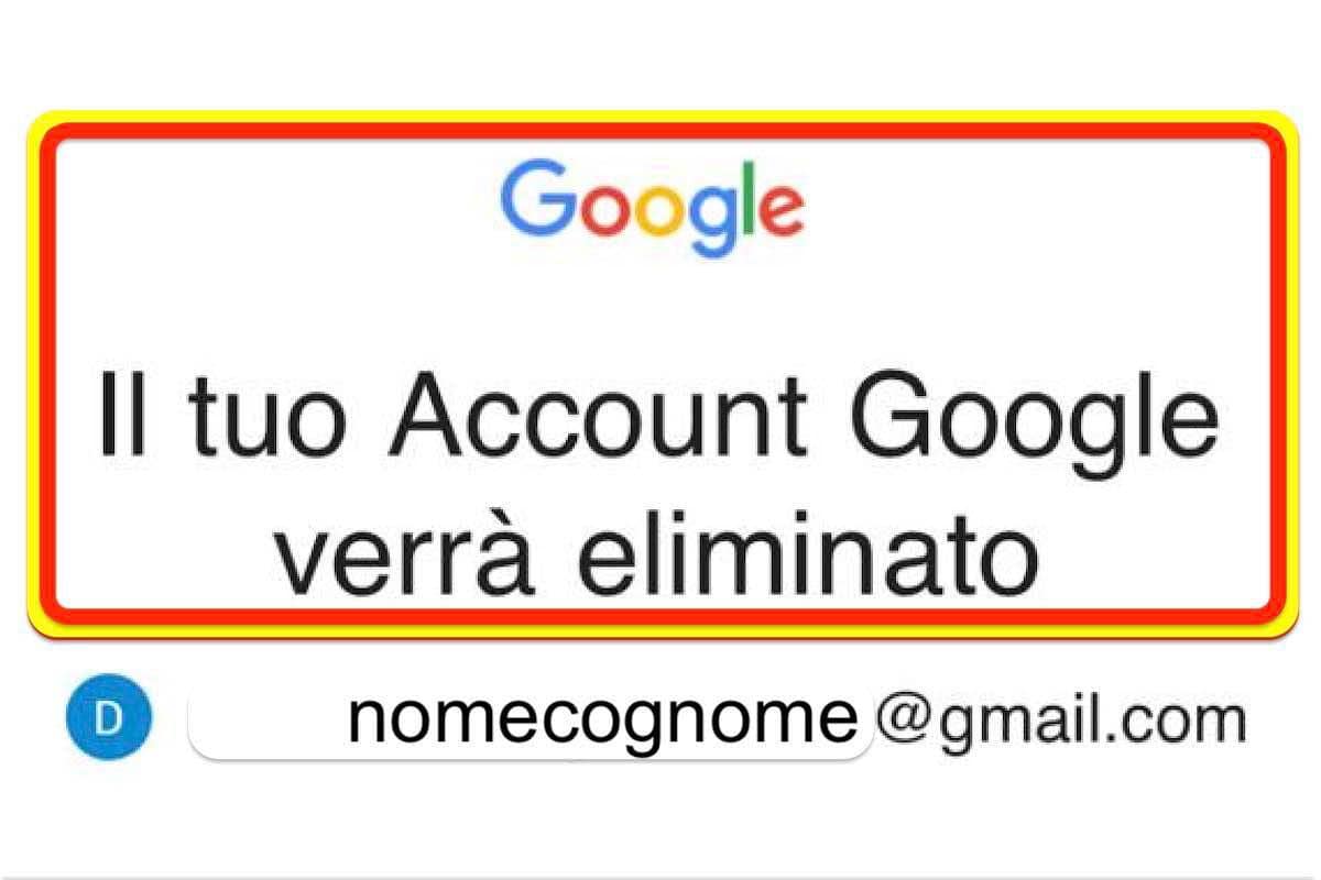 Account google eliminato