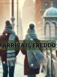 Due persone che passeggiano al freddo