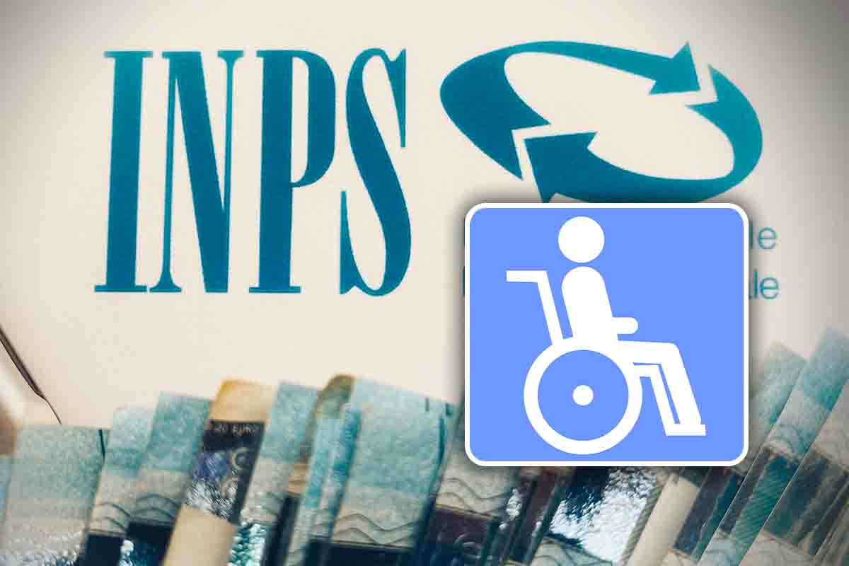 Logo INPS e logo disabile